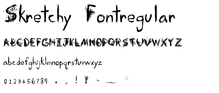 Skretchy FontRegular font